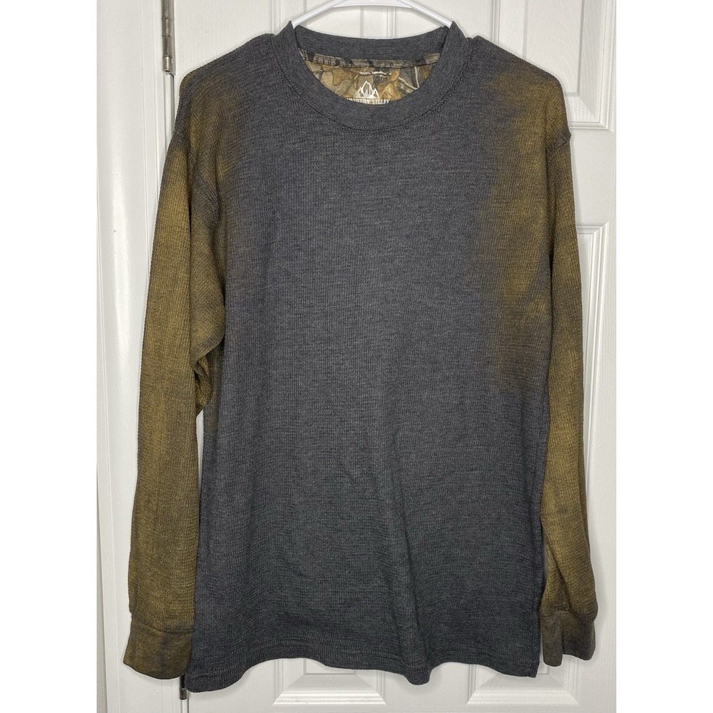 Northern Valley Men's Long Sleeve Thermal Outdooor Shirt Grey Size XLT